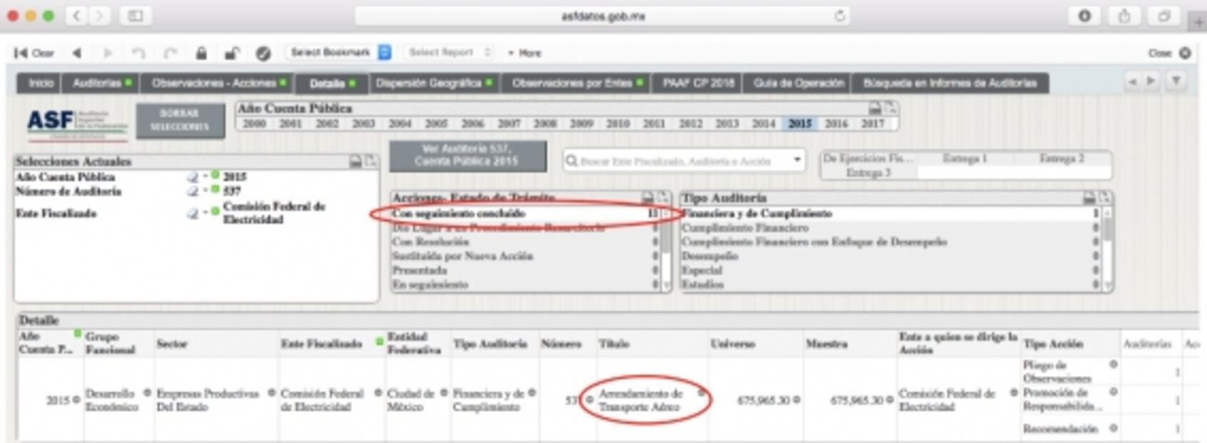 Carta. Resueltas, observaciones de la ASF: Ochoa 