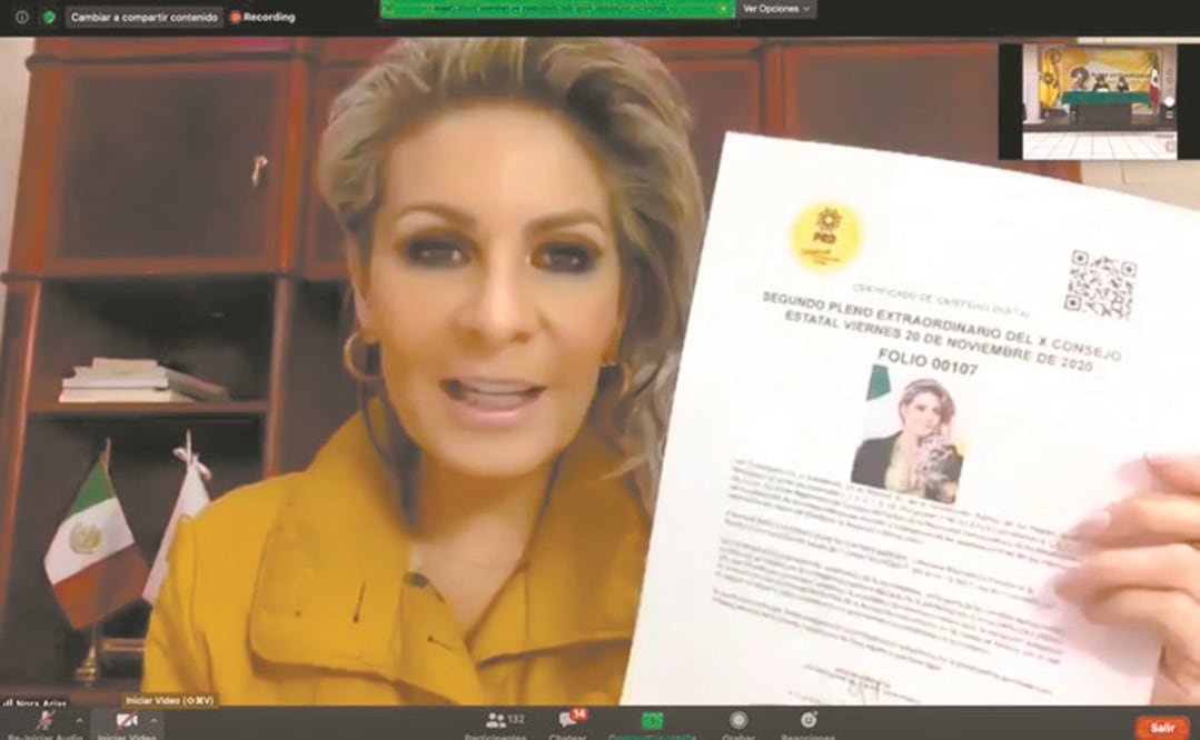 Nora Arias, líder capitalina del PRD, solicitó un peritaje externo sobre el caso. Foto: ARCHIVO EL UNIVERSAL