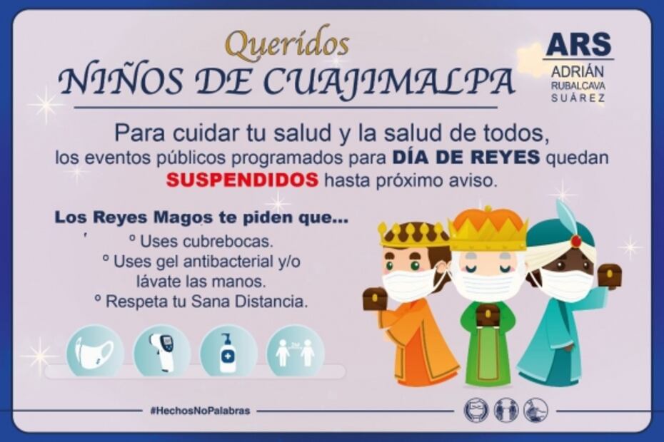 Suspenden encuentro entre Reyes Magos, niñas y niños en Cuajimalpa por incremento de casos de Covid-19