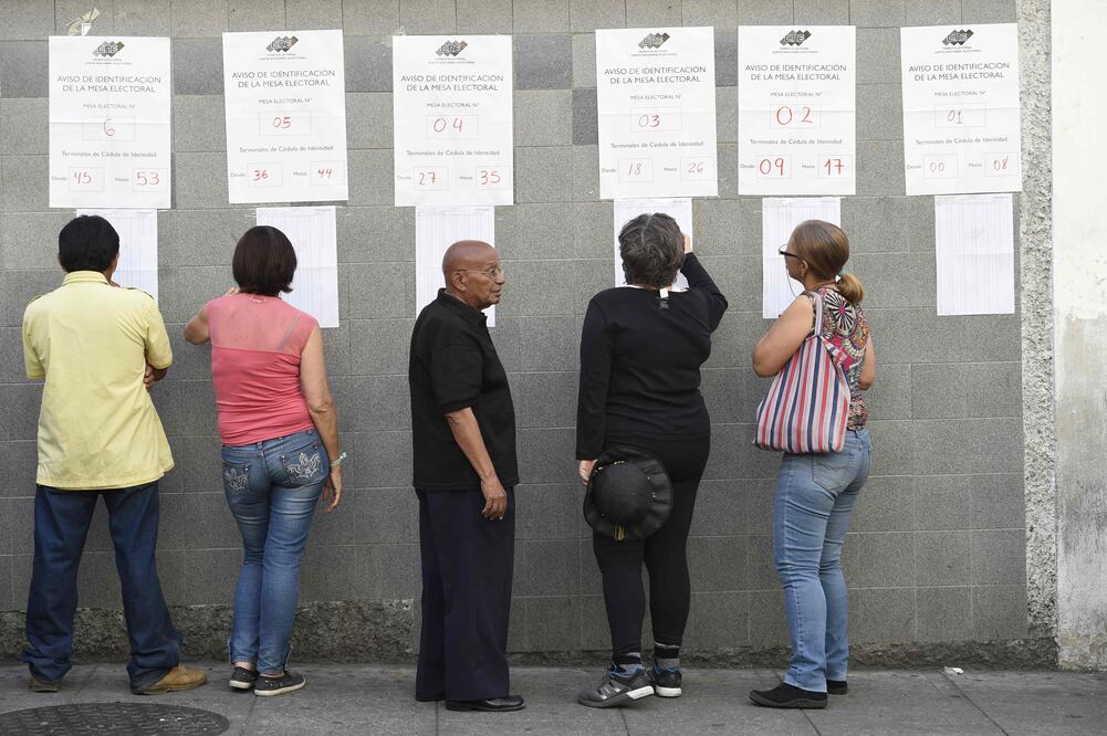 Esta mañana los venezolanos salieron a votar en unos comicios donde Nicolás Maduro busca la reelección. Foto: AFP