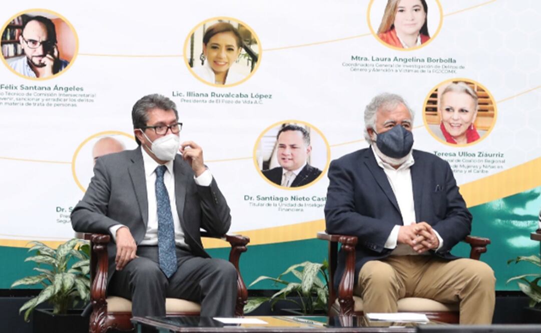 Encinas y Monreal asistieron al foro “Hacia los diez años de la Ley contra la Trata de Personas, desafíos, retro y perspectivas”. Foto: Senado