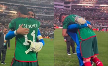 VIDEO: El emotivo abrazo entre Guillermo Ochoa y Santiago Giménez al ganar la Copa Oro