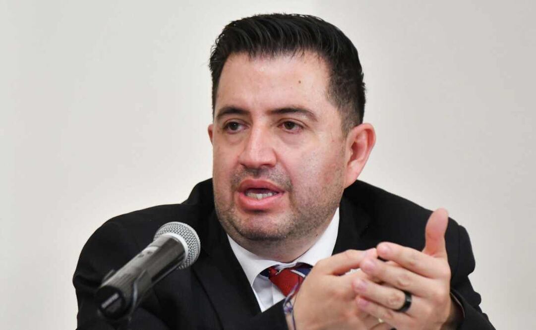 El titular del Registro Nacional de Población (Renapo), Arturo Arce Vargas, en conferencia de prensa de este 23 de julio del 2025. Foto: Cuartoscuro.