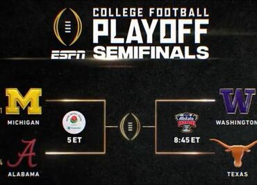 Futbol Americano: ¿A qué hora y dónde ver los tazones colegiales este lunes 1 de enero?