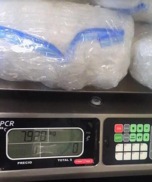 Binomio canino de la FGR encuentra metanfetamina dentro de muñecos de peluche