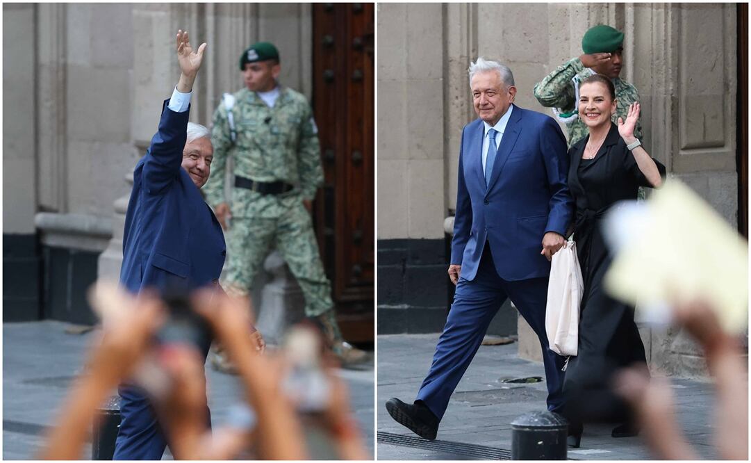 López Obrador acompañó a Beatriz Gutiérrez Müller a la presentación de su libro. Foto: Diego Simón Sánchez / EL UNIVERSAL