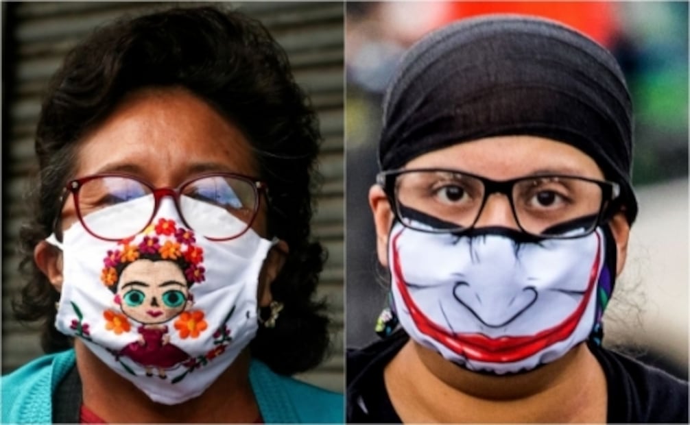 Las 26 formas diferentes de llevar cubrebocas en México