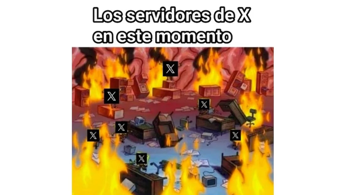 Memes caída de X. Foto: Redes sociales