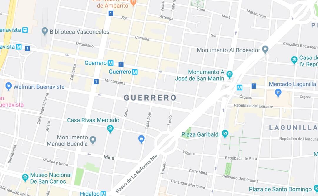 Mapa de la colonia. Google Maps