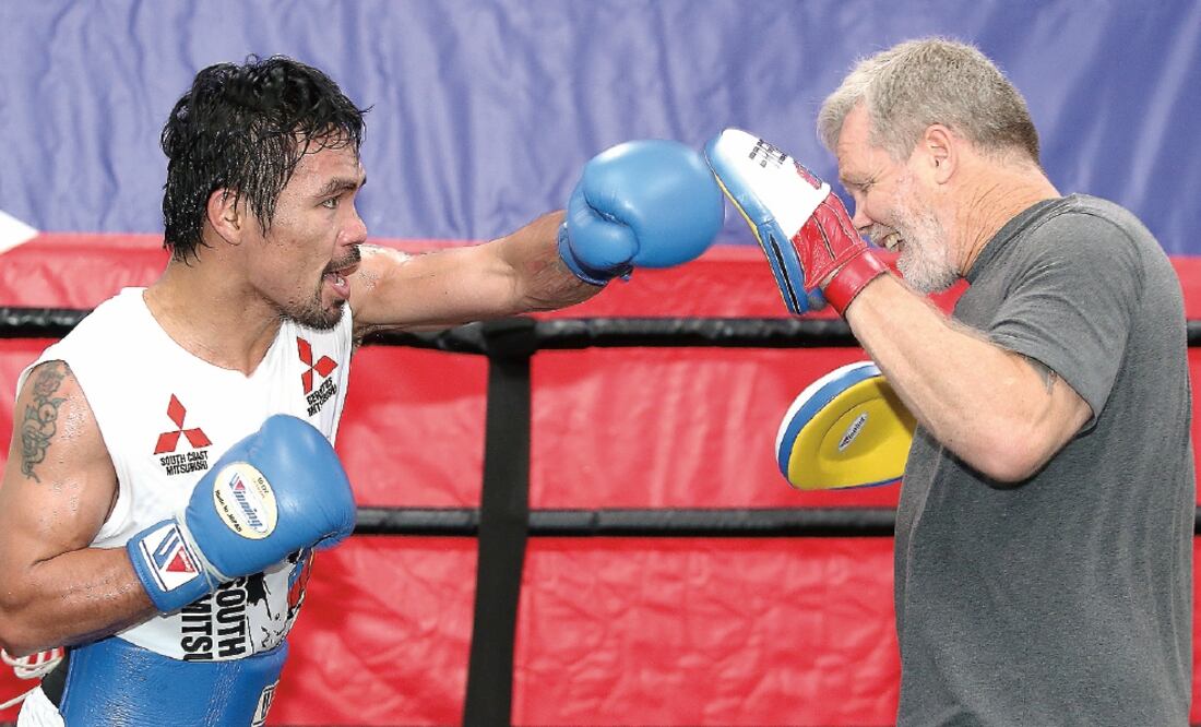 El púgil tagalo entrenó con Freddie Roach en Los Ángeles (MIKEY WILLIAMS. TOP RANK)