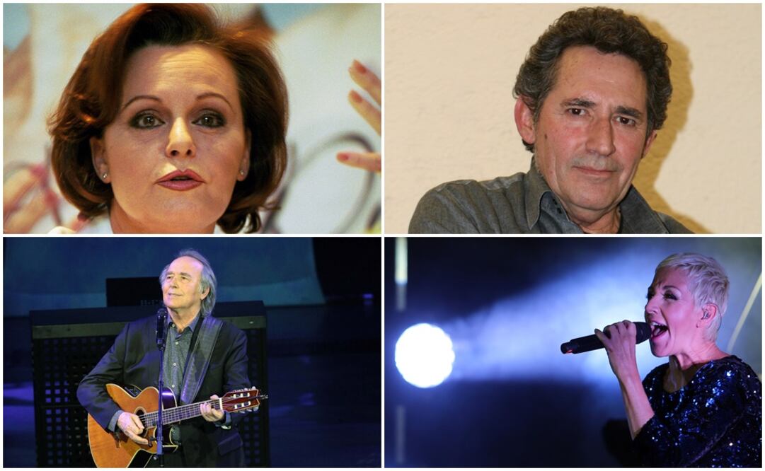 Rocío Durca, Miguel Ríos, Joan Manuel Serrat y Mecano. Fotos: Archivo EL UNIVERSAL
