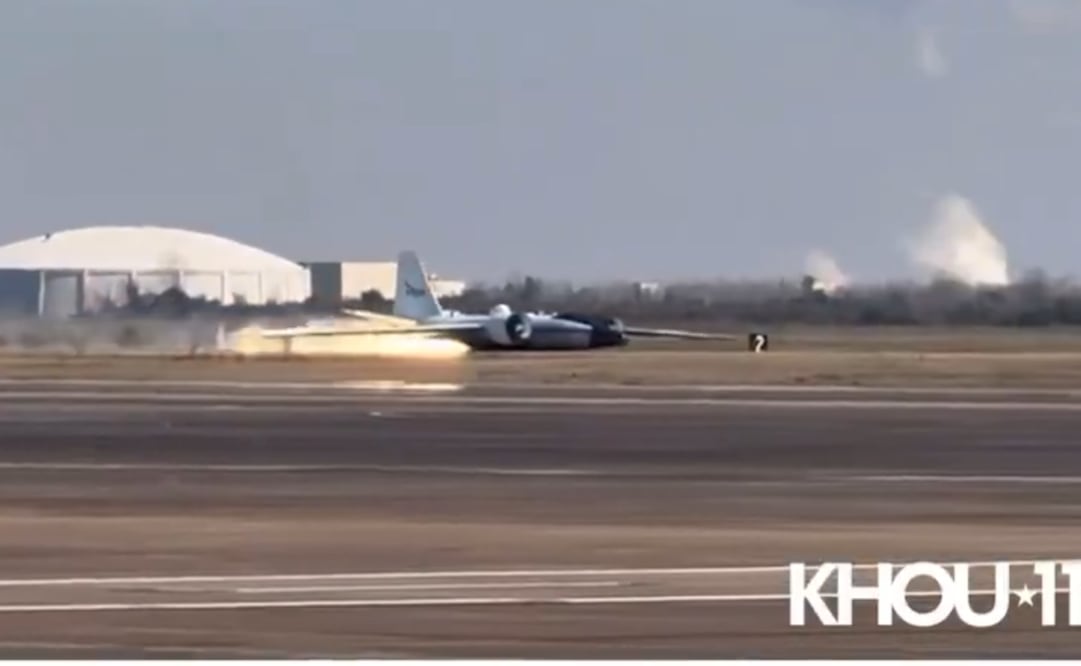 Aeronave de la NASA sufre accidente en Texas. (27/01/26) Foto: Captura de video