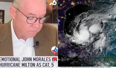 Meteorólogo de Florida no puede contener las lágrimas al informar sobre huracán Milton; "Esto es simplemente horrible"