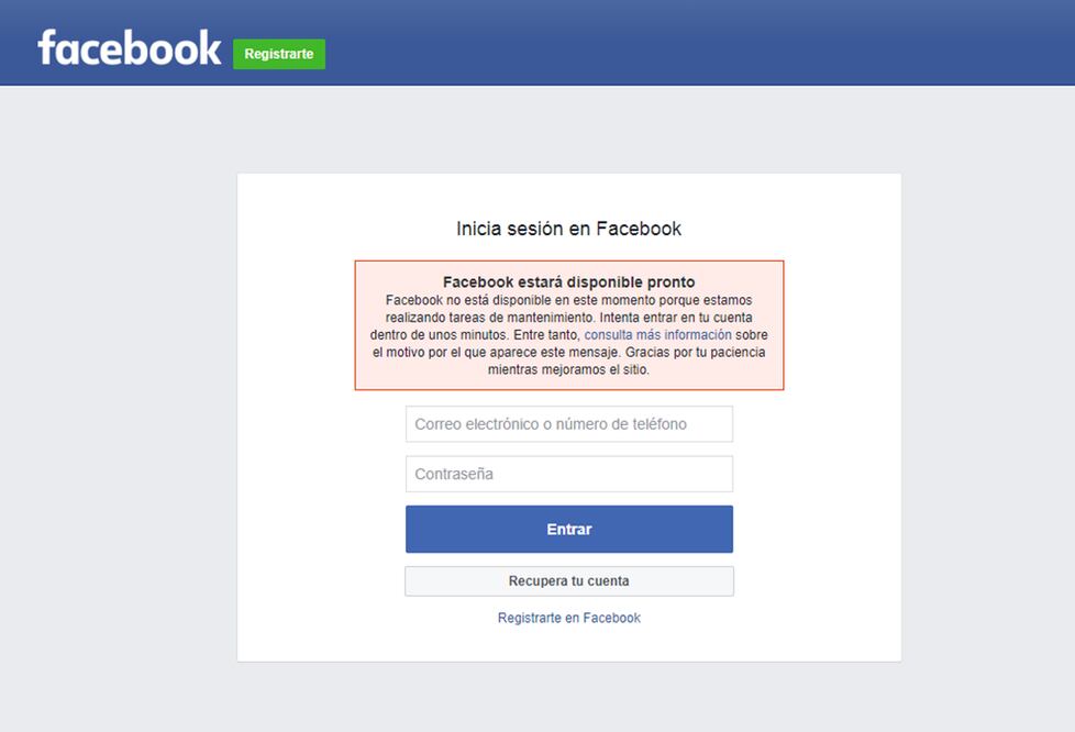 Facebook sigue actualizándose, por lo que presenta intermitencia en su conexión. [Foto: Pixabay]
