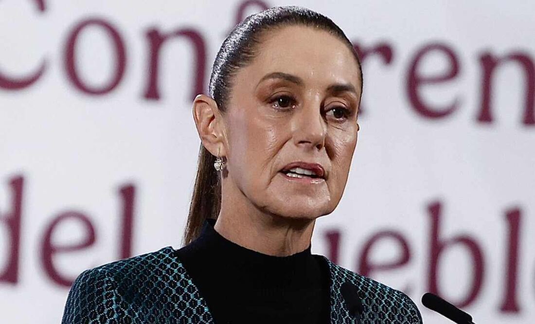 Claudia Sheinbaum, presidenta de México, durante la mañanera del 4 de noviembre del 2025. Foto: Berenice Fregoso / EL UNIVERSAL