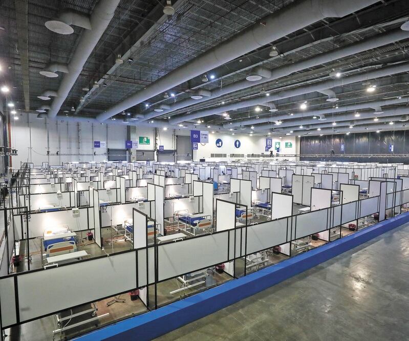 La unidad temporal ya se encuentra lista; se espera el uso de 854 camas de hospitalización durante la primera etapa. Foto: DIEGO SIMÓN. EL UNIVERSAL