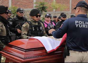 Despiden con honores a comandante de la policía de Yuriria asesinado; lo atacaron cuando realizaban patrullajes de vigilancia