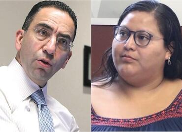 Chocan Javier Lozano y Citlalli Hernández previo a post debate presidencial de EL UNIVERSAL