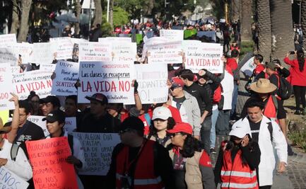 Comienza mega marcha pacífica universitaria por inseguridad en Puebla