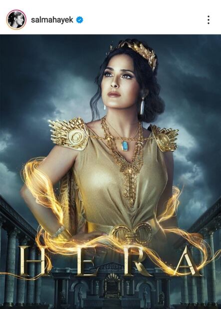 Salma Hayek se convierte en Hera, la Reina de los Dioses