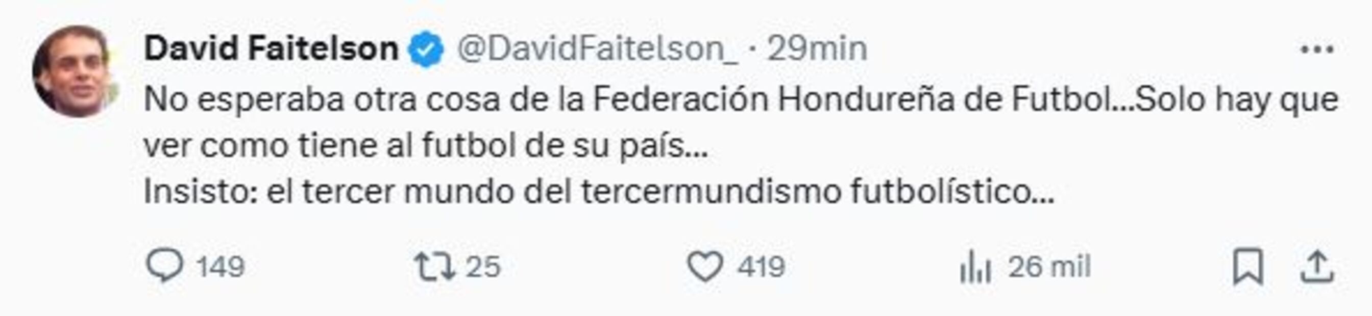 Foto: @DavidFaitelson_ en X