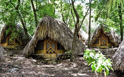 Bel Há, con cabañas al estilo de una aldea teenek en la Huasteca Potosina