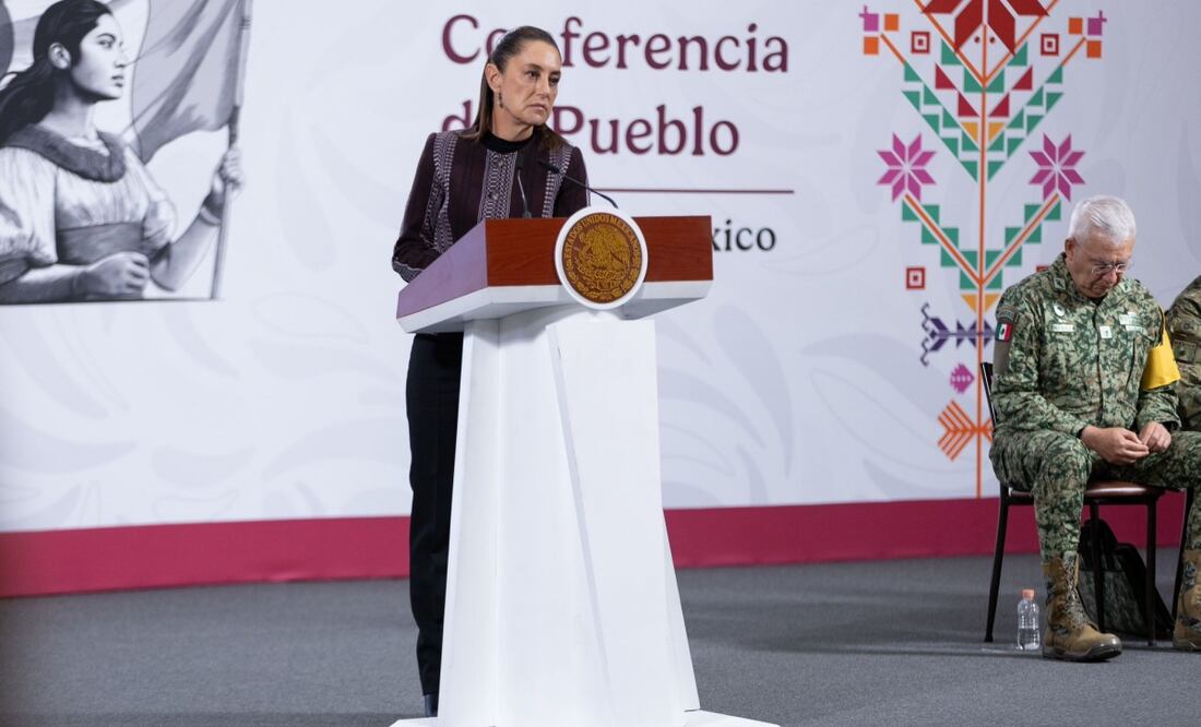 Presidenta Claudia Sheinbaum durante su conferencia matutina del 24 de octubre de 2025. Foto: Hugo Salvador / EL UNIVERSAL