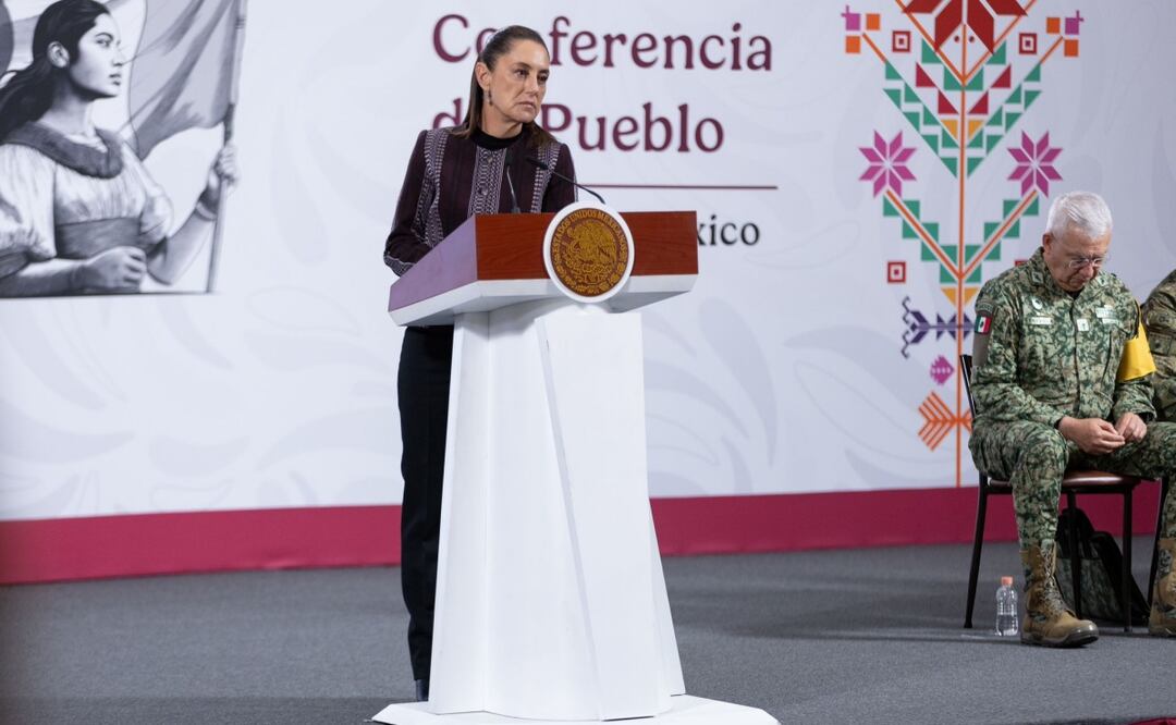 Presidenta Claudia Sheinbaum durante su conferencia matutina del 24 de octubre de 2025. Foto: Hugo Salvador / EL UNIVERSAL