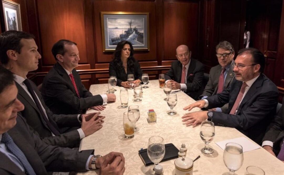 Videgaray y Kushner en reunión el pasado 15 de febrero. Fotografía de Cancillería