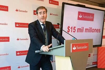 Anuncia Santander inversión por 15 mil mdp