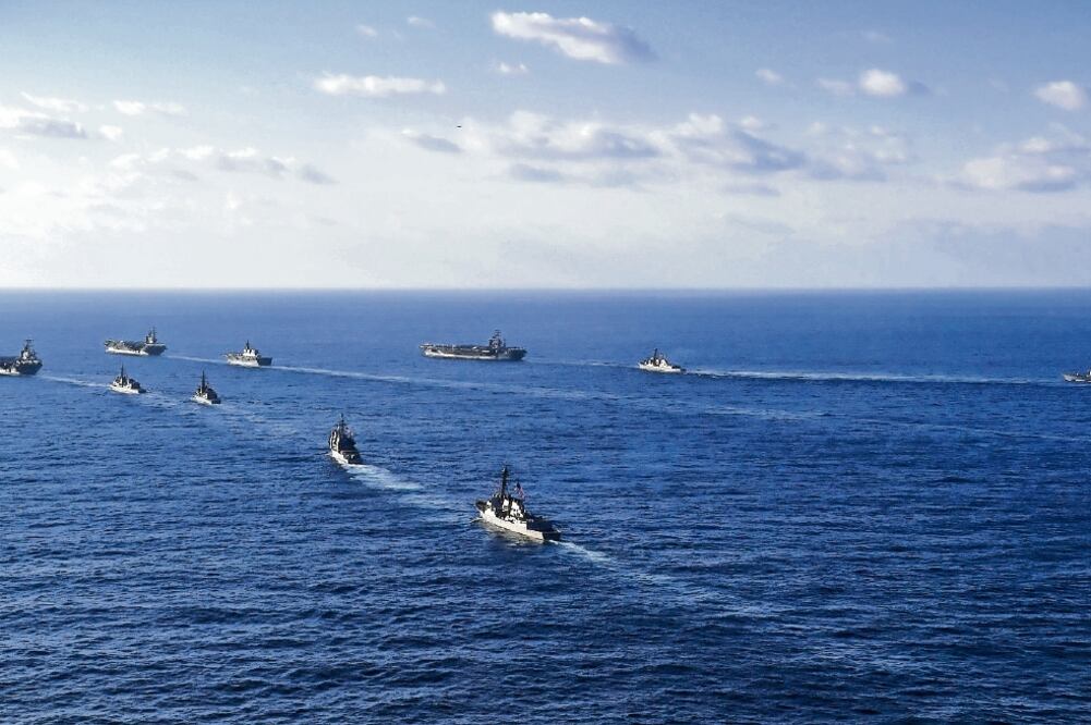 Estados Unidos y Corea del Sur iniciaron el fin de semana maniobras militares en el mar de Japón, con el despliegue de portaaviones nucleares. (REUTERS)