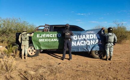 Elementos de la Guardia Nacional y del Ejército aseguran en Sonora vehículo abandonado con 26 artefactos explosivos para dron