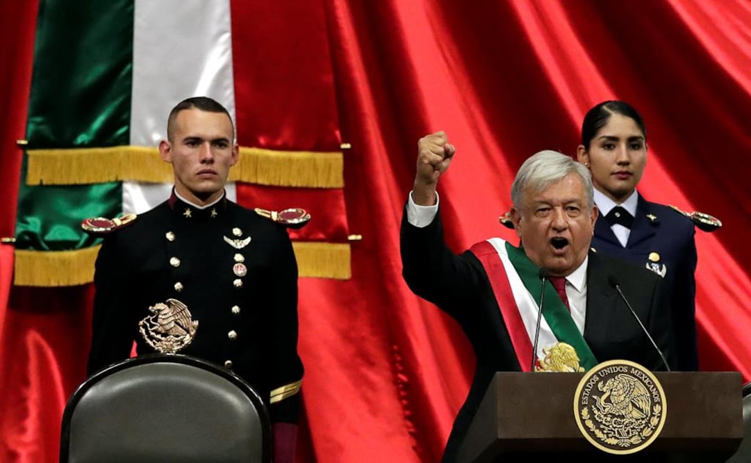 Toma de protesta de AMLO como presidente de México el 1 de diciembre de 2018. Foto: EL UNIVERSAL