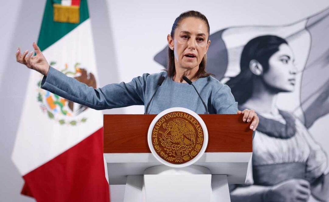 Conferencia del pueblo del 24 de marzo del 2025 que encabeza al presidenta de México, Claudia Sheinbaum Pardo, en Palacio Nacional. Foto: Diego Simón / EL UNIVERSAL