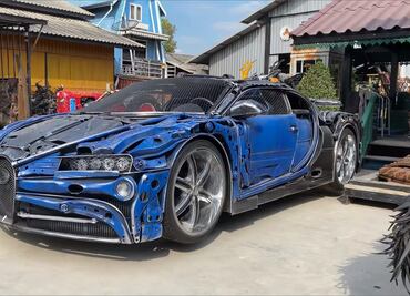 El curioso Bugatti Chiron hecho de chatarra
