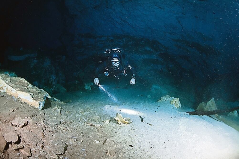 Investigadores reproducirán los vestigios hallados bajo el agua en 3D (CORTESÍA MICHEL WESTMORELAND)