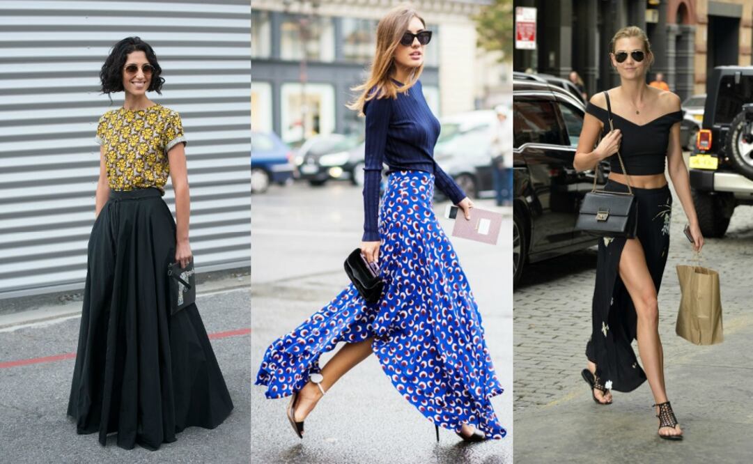 Cómo llevar una maxi falda en tu outfit 