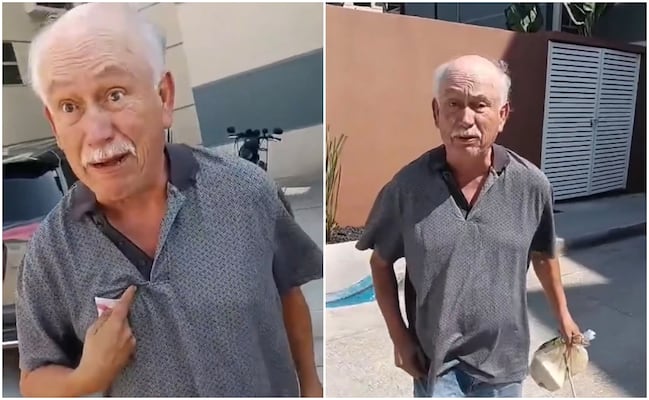 Adulto mayor amenaza a repartidor con sacar su arma por no aceptar pago en dólares; internautas lo llaman “Lord Pistola”