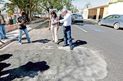 Arruinan pavimento con ácido industrial en las calles de Mérida