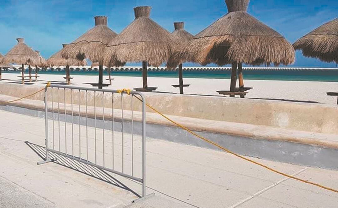 En Yucatán, los malecones del puerto de Progreso permanecerán cerrados hasta el 11 de abril para evitar contagios de Covid-19. Foto: Especial.