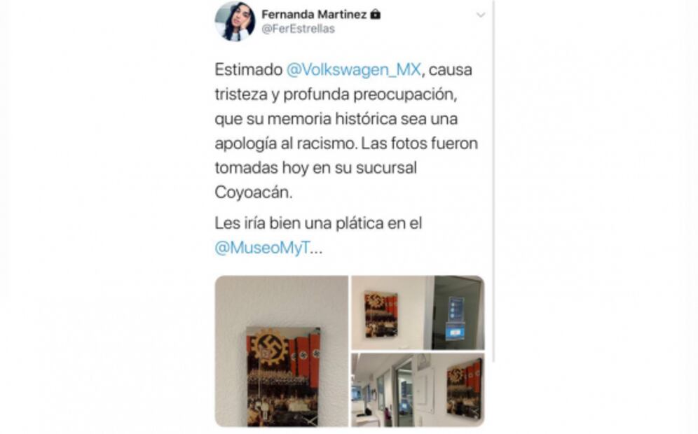 Tras polémica por imágenes de nazis, Volkswagen se expresa en contra del odio