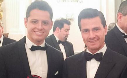 'Chicharito' meets with President Peña Nieto in Berlin 