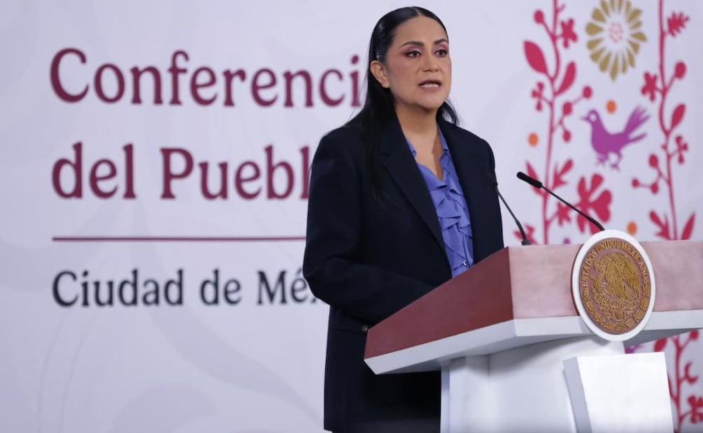 Ariadna Montiel Reyes, titular de la Secretaría de Bienestar durante la mañanera de la presidenta Claudia Sheinbaum este 7 de abril del 2026 (07/04/2026). Foto: Fernanda Rojas / EL UNIVERSAL