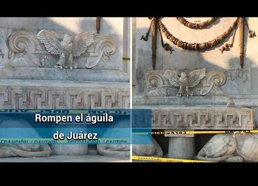 Destruyen águila republicana del Hemiciclo a Juárez