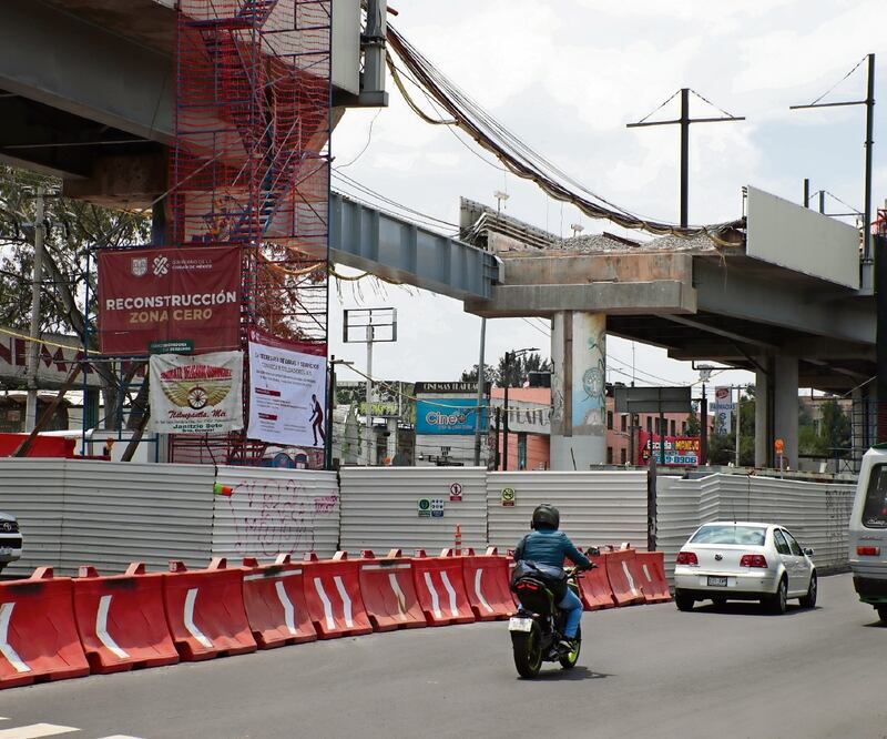 La zona cero donde ocurrió el colapso del Metro de la Línea 12 tendrá tres trabes metálicas de 30 toneladas cada una para refozar el tramo, refirió la Secretaría de Obras y Servicios. Foto: Juan Boites/EL UNIVERSAL