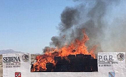Incineran casi dos toneladas de narcóticos en Chihuahua 