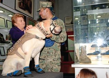 Frida donates her rescue boots