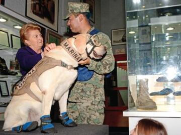 Frida donates her rescue boots