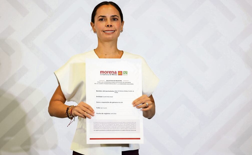 Ana Patricia Peralta de la Peña (Morena) se registró como Aspirante a la Coordinación Estatal en Defensa de la Transformación y Soberanía Nacional por Quintana Roo. Foto: GALO CAÑAS/CUARTOSCURO.COM