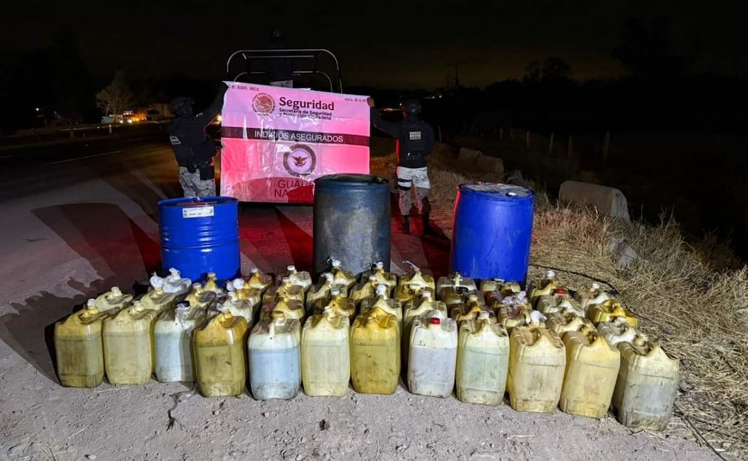 Los efectivos observaron una construcción rústica y al acercarse se percataron que emanaba un fuerte olor a combustible. Foto: Especial